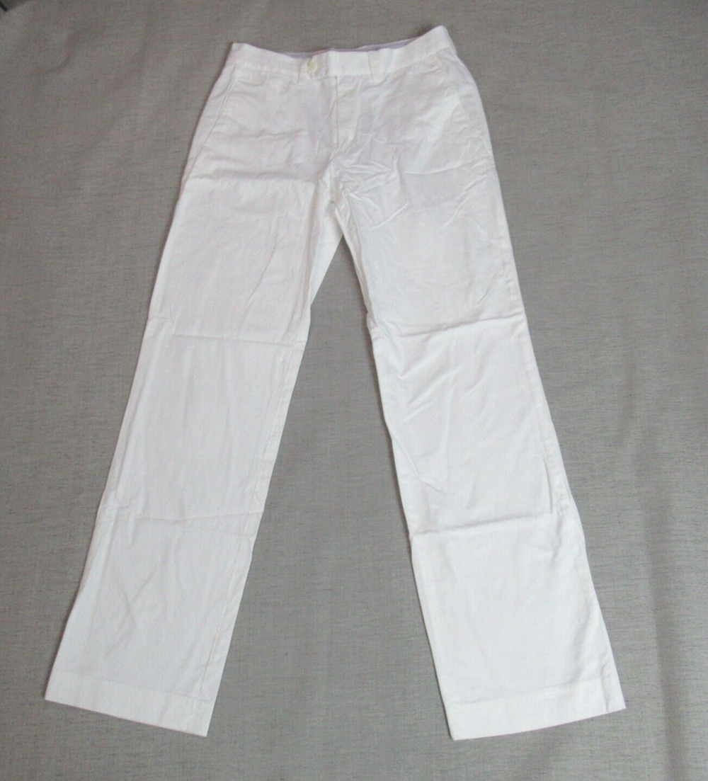 Saks Fifth Avenue Pants Womens Size 30 White Chino Straight Coastal Yacht Slacks